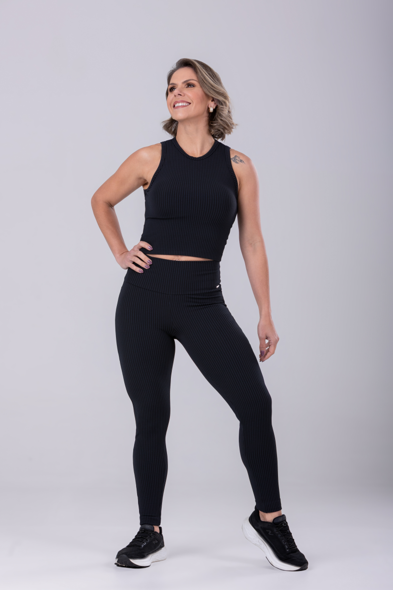 Legging Risc Bolso lateral Preto-Get Shape