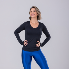 07 baby look luva decote v dry active preta